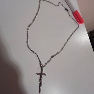 Silver Cross Pendant Necklace